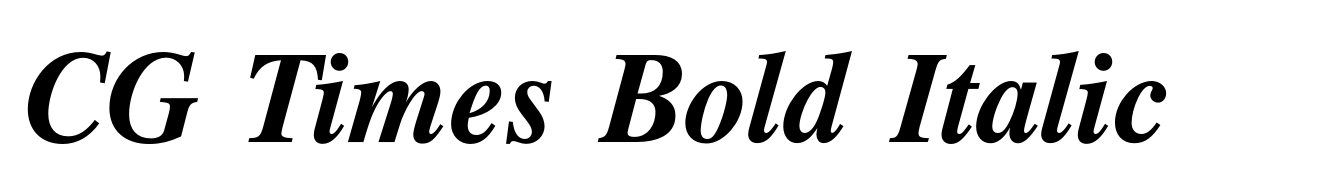 CG Times Bold Italic