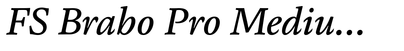 FS Brabo Pro Medium Italic
