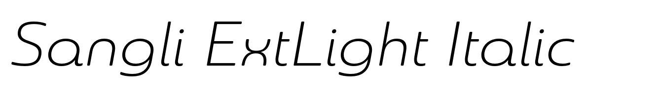 Sangli ExtLight Italic