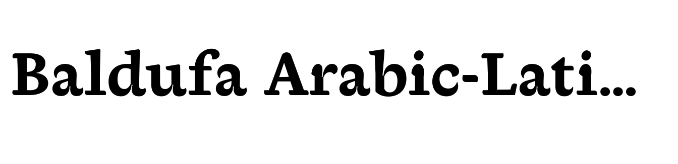 Baldufa Arabic-Latin Bold