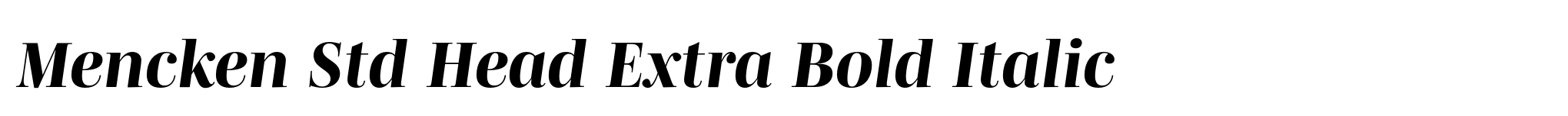 Mencken Std Head Extra Bold Italic image