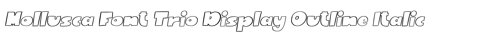 Mollusca Font Trio Display Outline Italic image