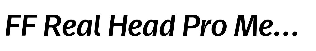 FF Real Head Pro Medium Italic