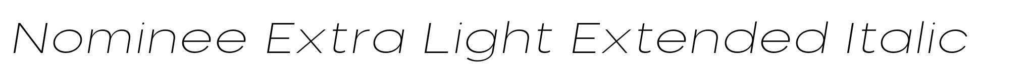 Nominee Extra Light Extended Italic image