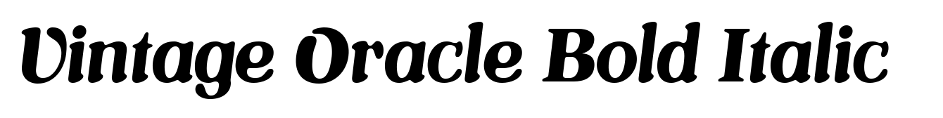 Vintage Oracle Bold Italic