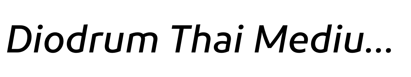 Diodrum Thai Medium Italic