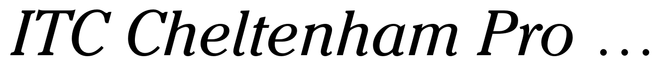 ITC Cheltenham Pro Book Italic