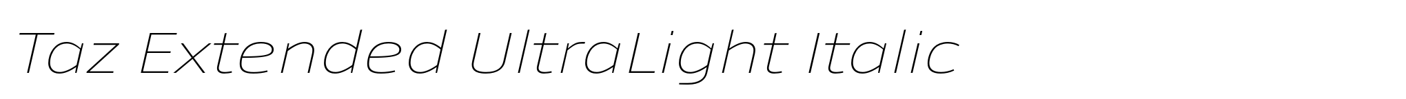 Taz Extended UltraLight Italic image