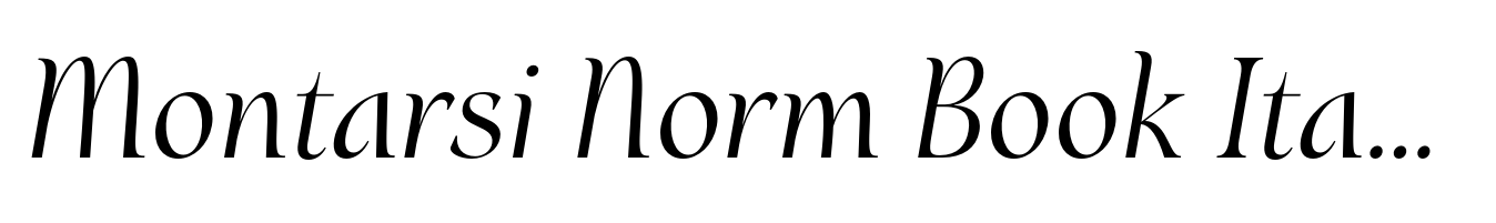 Montarsi Norm Book Italic