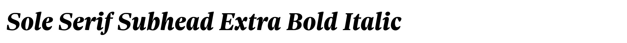 Sole Serif Subhead Extra Bold Italic image