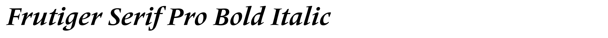 Frutiger Serif Pro Bold Italic image