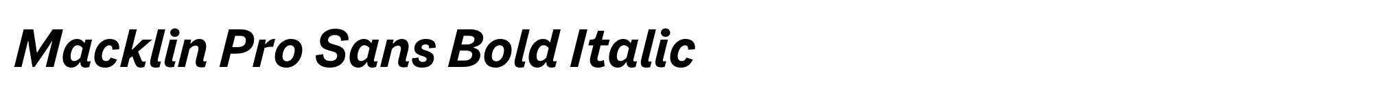 Macklin Pro Sans Bold Italic image