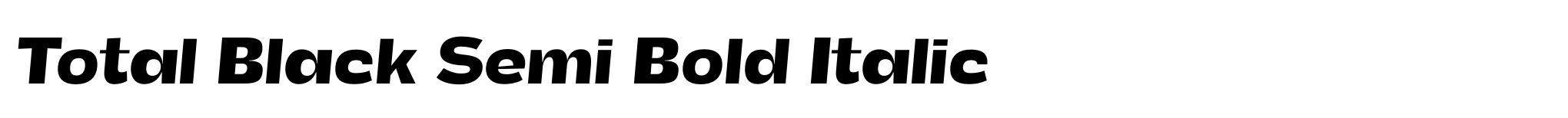 Total Black Semi Bold Italic image