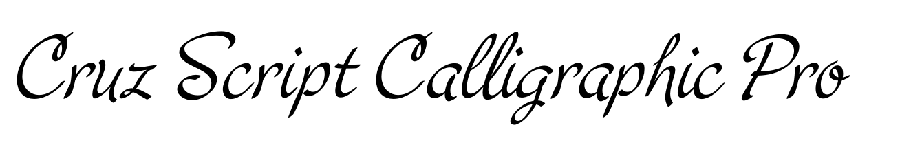 Cruz Script Calligraphic Pro