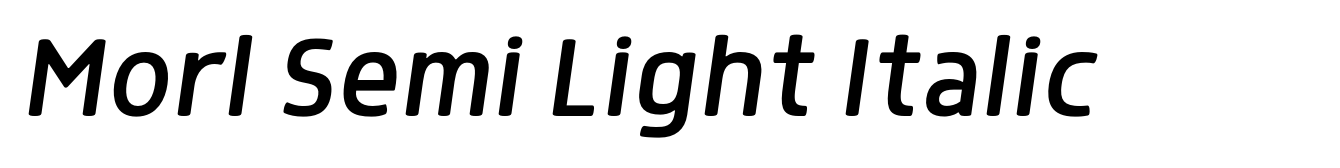 Morl Semi Light Italic