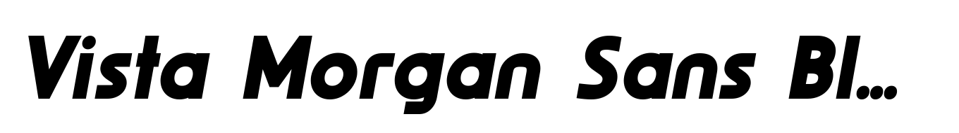 Vista Morgan Sans Black Italic