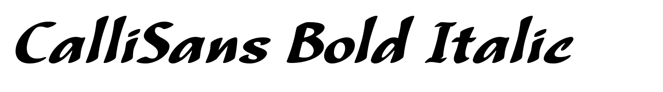 CalliSans Bold Italic