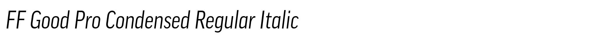 FF Good Pro Condensed Regular Italic image