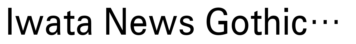 Iwata News Gothic Pro Medium
