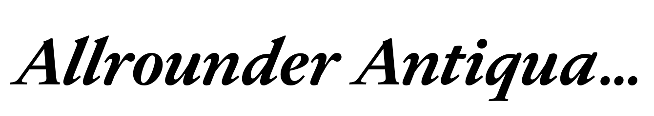 Allrounder Antiqua Bold Italic