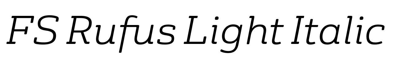 FS Rufus Light Italic