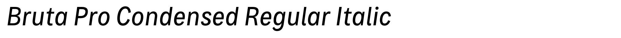 Bruta Pro Condensed Regular Italic image