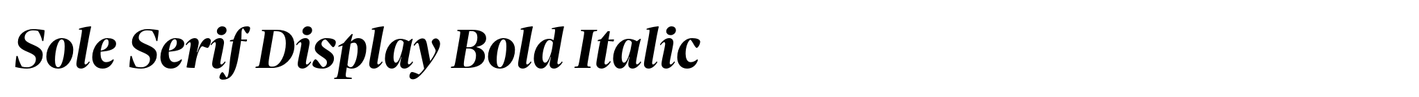 Sole Serif Display Bold Italic image
