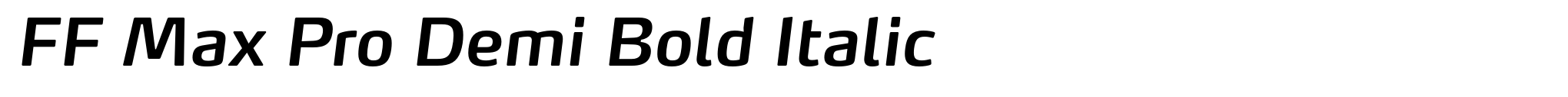 FF Max Pro Demi Bold Italic image