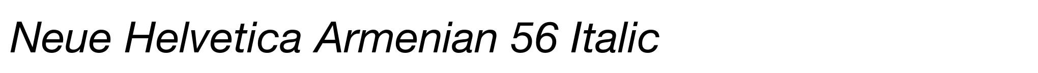 Neue Helvetica Armenian 56 Italic image