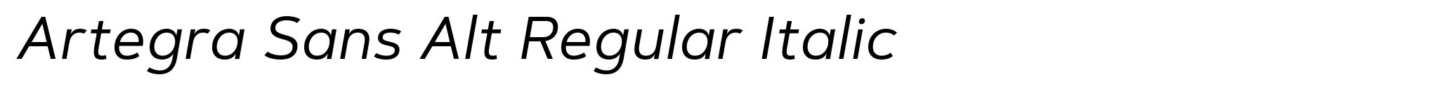 Artegra Sans Alt Regular Italic image