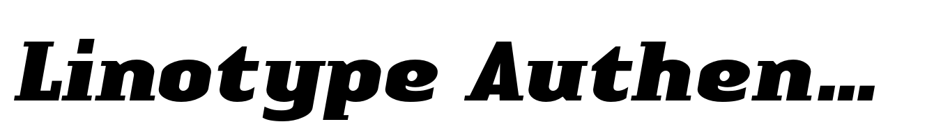 Linotype Authentic Small Serif Pro Black Italic