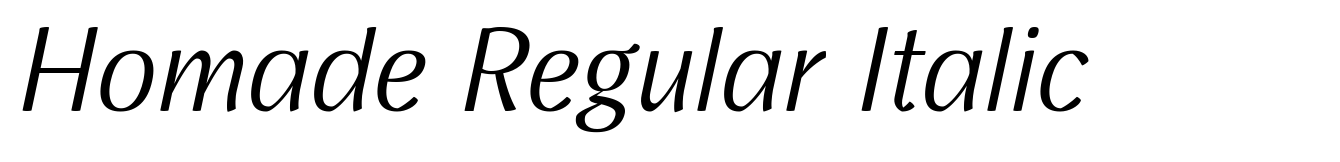 Homade Regular Italic