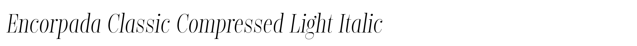 Encorpada Classic Compressed Light Italic image