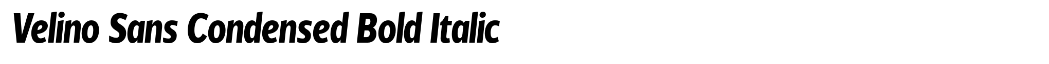 Velino Sans Condensed Bold Italic image