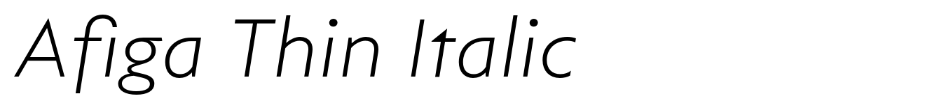 Afiga Thin Italic