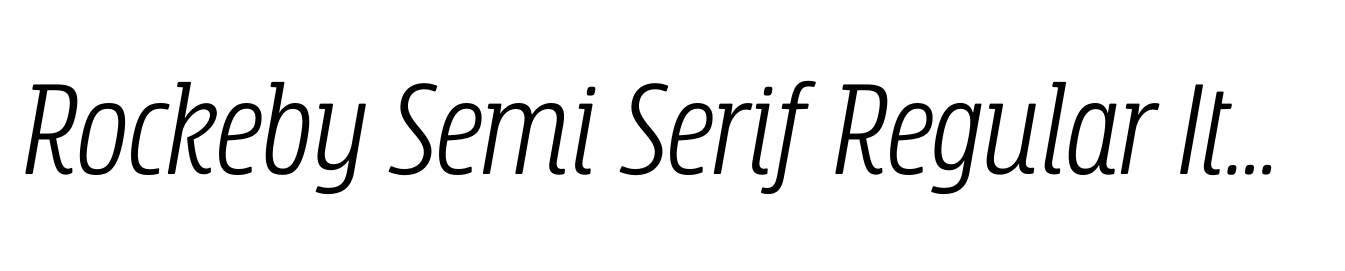 Rockeby Semi Serif Regular Italic