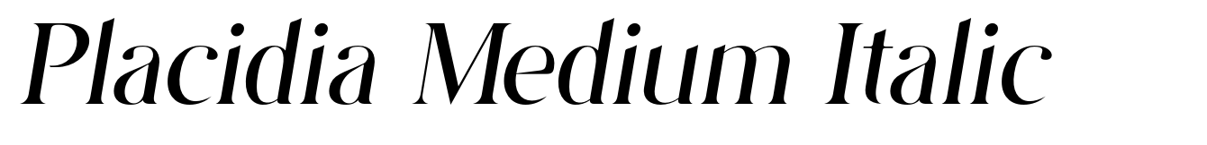 Placidia Medium Italic