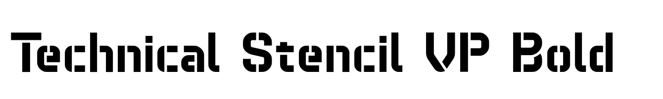 Technical Stencil VP Bold