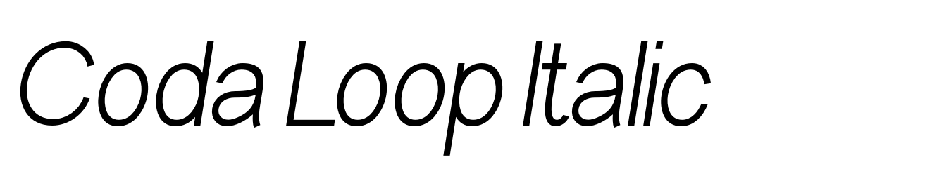 Coda Loop Italic