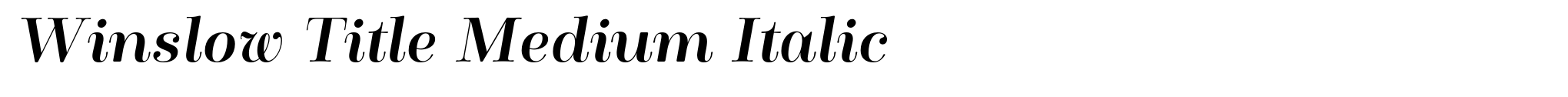 Winslow Title Medium Italic image