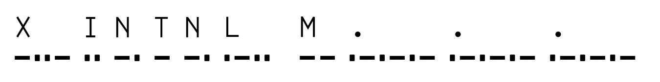 XIntnl Morse Code XIntnl Morse De Code