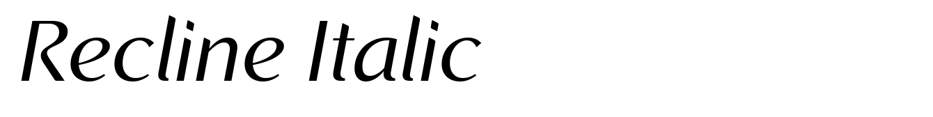 Recline Italic