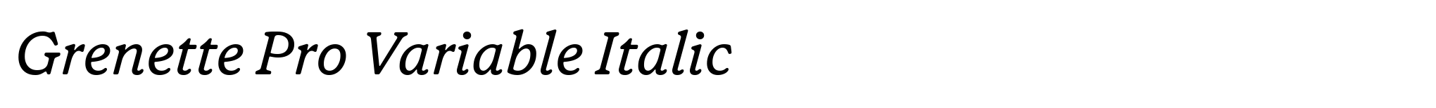 Grenette Pro Variable Italic image