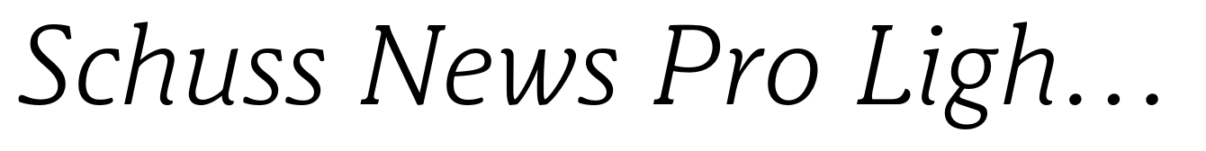 Schuss News Pro Light Italic