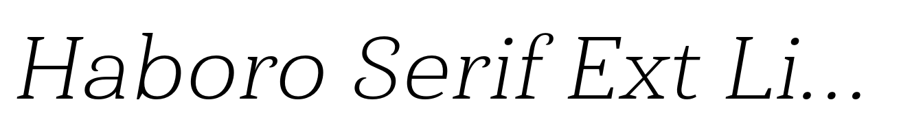 Haboro Serif Ext Light It