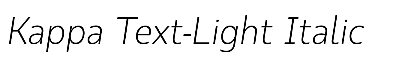 Kappa Text-Light Italic