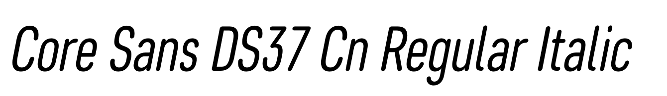 Core Sans DS37 Cn Regular Italic