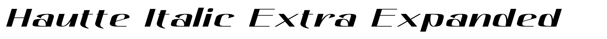 Hautte Italic Extra Expanded image