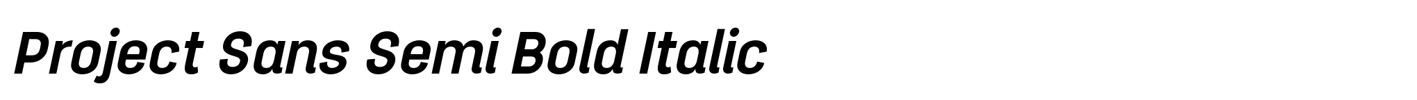 Project Sans Semi Bold Italic image