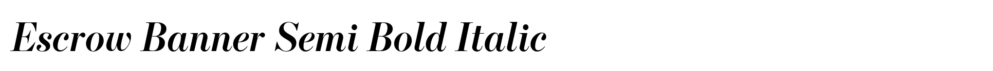 Escrow Banner Semi Bold Italic image
